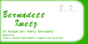 bernadett kmetz business card